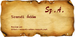 Szendi Ádám névjegykártya