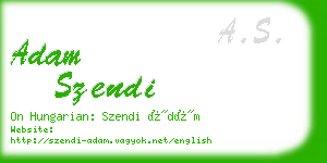 adam szendi business card